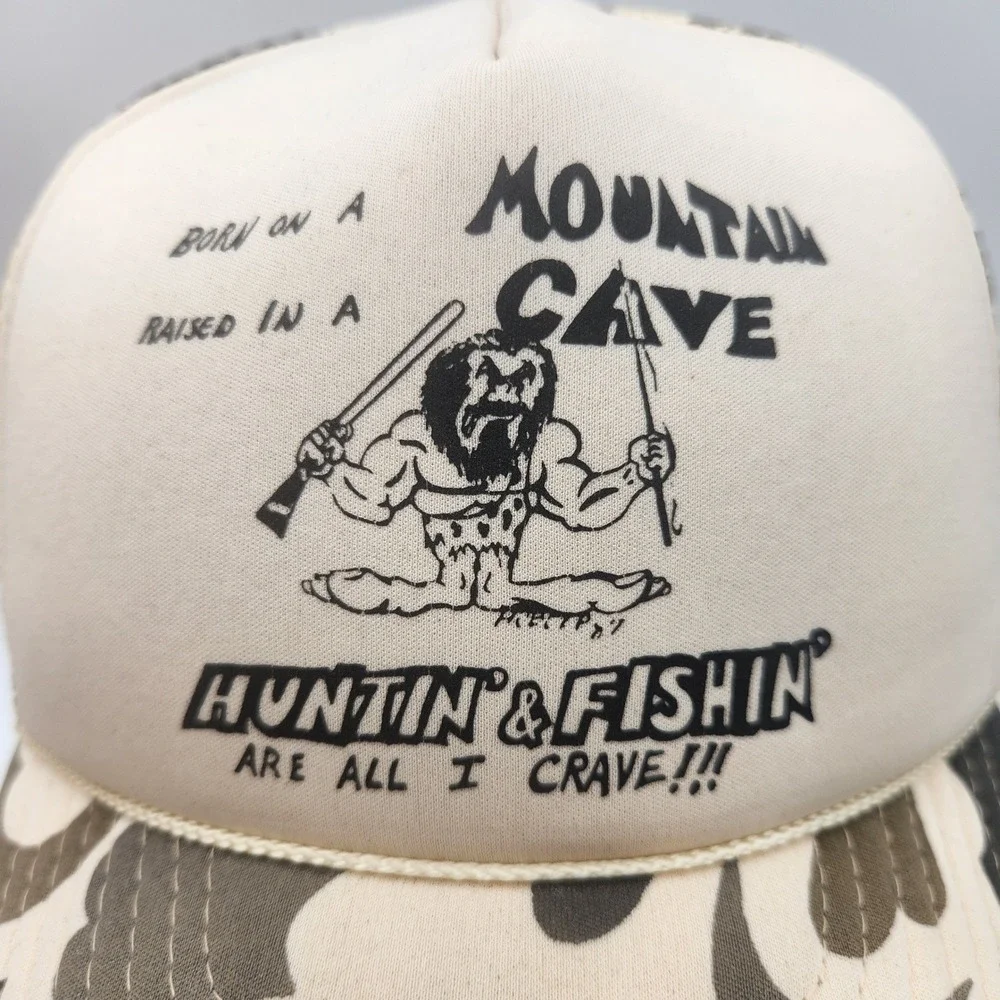 Mountain Cave Huntin Fishin Caveman Duck Camo Trucker Hat Snapback Cap Winner